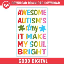 retro autism day make my soul bright png