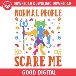 normal people scare me autism devil satan svg