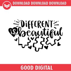 different is beautiful autism awareness puzzle svg