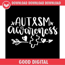 autism awareness love arrow puzzle svg