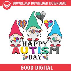 happy autism day gnomes love puzzle svg