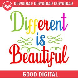 different is beautiful autism awareness day svg