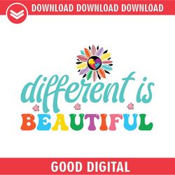 different is beautiful sunflower autism puzzle svg
