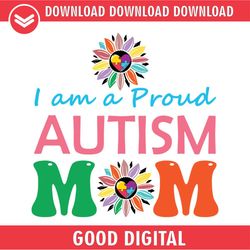 i am a proud autism mom sunflower puzzle svg