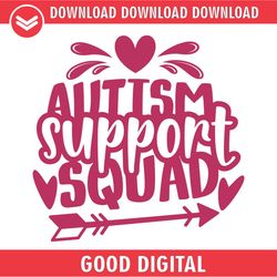 autism support squad heart arrow clipart svg