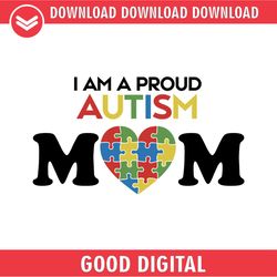 i am proud autism mom love puzzle piece svg