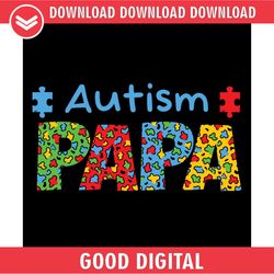 autism papa autism puzzle doodle svg