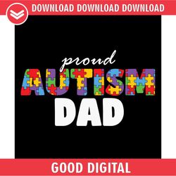 proud autism dad puzzle doodle svg