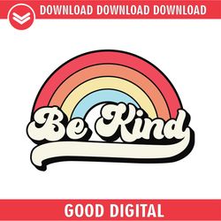 be kind autism awareness day rainbow svg