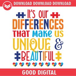 our differences that make us unique beautiful svg