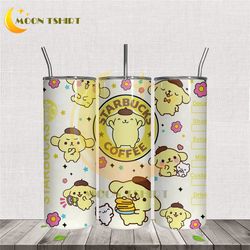 pompompurin starbucks coffee 20oz tumbler wrap png