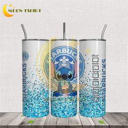 starbucks blue stitch coffee skinny tumbler wrap png