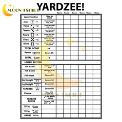 yardzee score card svg, yardzee scorecard svg files, yardzee multiplayer score sheet