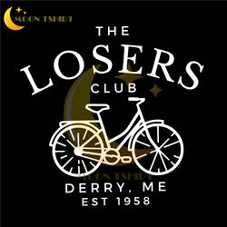 the losers club svg png, derry maine svg, you'll float too svg, horror movie svg, pennywise svg, vintage bike svg