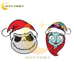 christmas jack and sally svg, jack skellington svg, santa jack skellington svg, santa sally svg