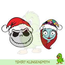 christmas jack and sally svg, jack skellington svg, santa jack skellington svg, santa sally svg