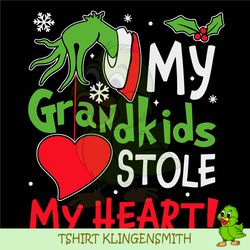 my grandkids stole my heart svg grinchmas file download