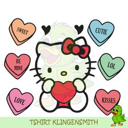 hello kitty valentine candy hearts svg