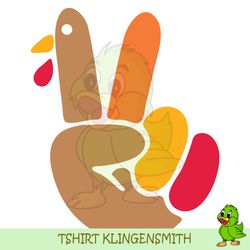 peace hand turkey svg png