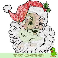 2044553 red santa claus png, christmas glitter bling png, christmas sublimation, holiday png, santa claus glitter digita