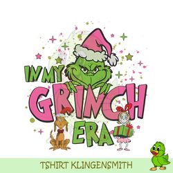 in my grinch era svg pink santa stink graphic design file