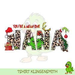 nana grinch png perfect sublimation design download