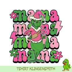 mama grinch christmas pink png best files design download