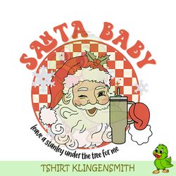 retro santa baby png perfect sublimation design download