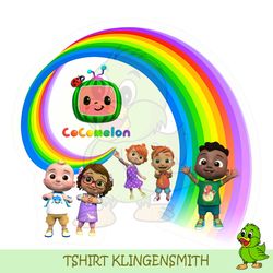 sticker ready cocomelon and friends rainbow png