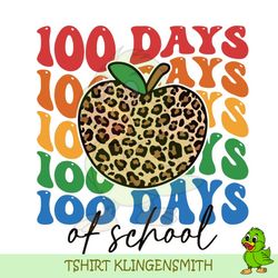 100 days of school leopard svg