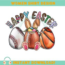 happy easter bunny ears sport softball basketball rugby ball png