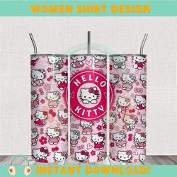 hello kitty pink pattern 20oz tumbler wrap png