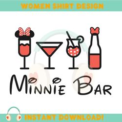 minnie bar disney drink cocktails clipart svg