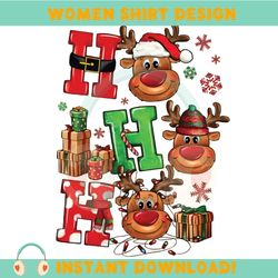 ho ho ho christmas reindeer png sublimation design, christmas deer clipart, western deer png,merry christmas png, love r
