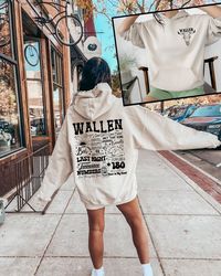 vintage wallen country music hoodie, vintage concert sweatshirt, western tour hoodie, cowboy vintage wallen, trendy cowg