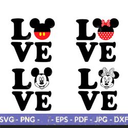 disney love svg,bundle svg, love svg, mickey love svg, minnie love svg,