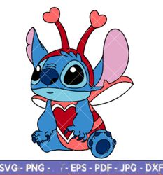 stitch-bug-svg-love-svg-valentines-day-svg-disney-svg-cricut-silhouette-vector-cut-file