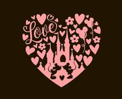 love castle heart svg - valentine's day decor svg cut files for cricut & eps, ai, png, pdf clipart. vector graphics