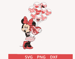 valentine balloon svg, valentine's day svg, mouse and gift svg, mouse love, valentines couple shirt svg file