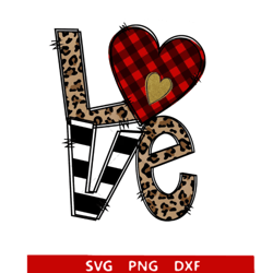 valentine png, love png sublimation design, love heart leopard print png, valentine's day,