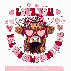 heifer valentine png, highland cow valentine png, valentine day western country png, funny valentines png