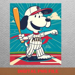 snoopy vs miami marlins snoopy strategy png, snoopy png, miami marlins digital png files