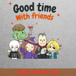 halloween friends monsters png, halloween friends png, grim reaper digital png files