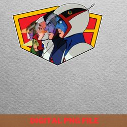 gatchaman dynamic leaders png, gatchaman png, battle of the planets digital png files