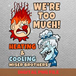 miser brothers - heat miser great png, heat miser png, happy christmas digital png files