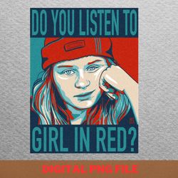 girl in red indie anthem png, girl in red png, indie music png.jpg