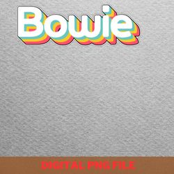 bowie last name colorful - bowie goblin king png, david bowie png, pop art digital png files