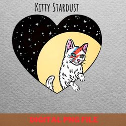 kitty stardust - bowie eternal flame png, david bowie png, pop art digital png files
