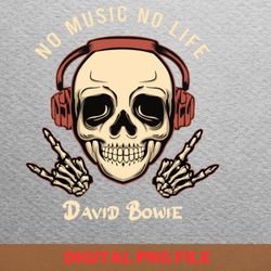 no music no life david bowie - bowie rock magic png, david bowie png, pop art digital png files