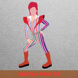 ziggy stardust - bowie legendary tracks png, david bowie png, pop art digital png files